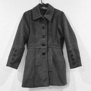 Gray fleece pea coat